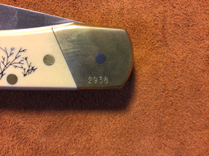 Vintage Schrade SC 507 Great Outdoors Limited Edition Scrimshaw