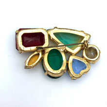 West Germany Large Stone Brooch, 2.25" x 1.5"