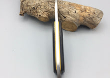 Custom Badger Spear Point Knife with Kirinite Scales and Handmade Sheath