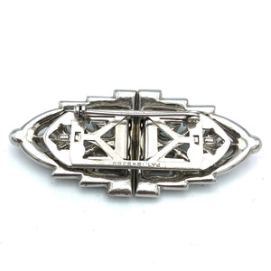 Large Vintage Dress Clips/Brooch, Art Deco Convertible Jewelry, 2.75" x 1.25" Reborn by Roxy