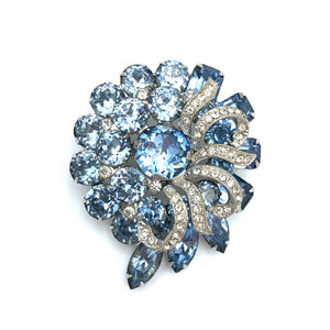 Eisenberg Baby Blue Brooch, 2.25" x 1.75",