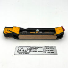Compact Sharpening System with Diamond Stones and Ceramic Rod