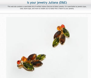 Verified Juliana D&E Fall Colors Brooch and Earrings