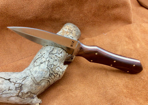 Custom Boot Knife with Handmade Leather Sheath