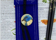Eco-Friendly Personal Chopstick/Straw Case in Blue Canvas, Bluebird Button, Chopsticks Available