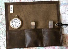Watch Roll in Distressed Chocolate Leather